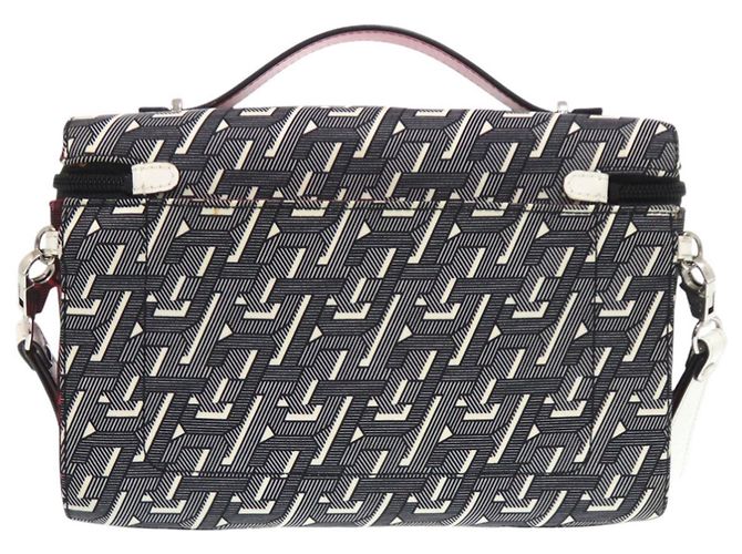 Borsa Christian Louboutin Rubiclic in nylon Marrone Bianco Rosso - vista 3