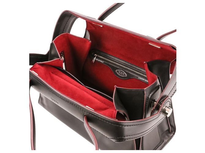 Borsa Boston Tod's Gommini Twist Bowling Nero - vista 10