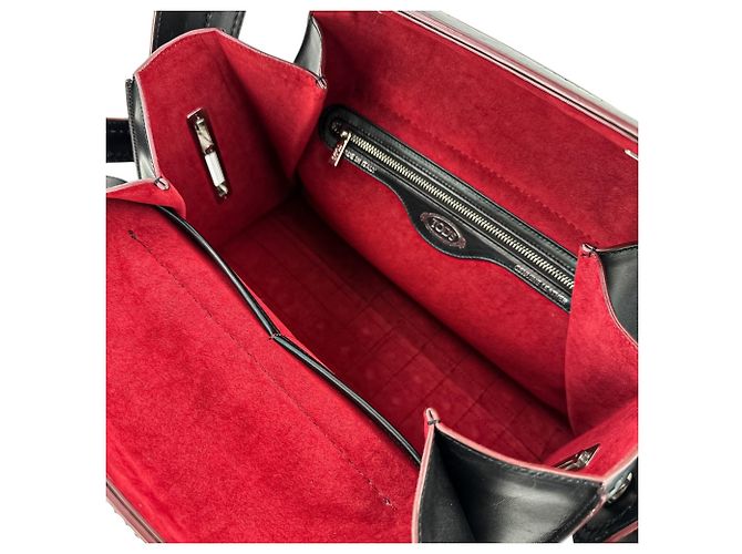 Borsa Boston Tod's Gommini Twist Bowling Nero - vista 11