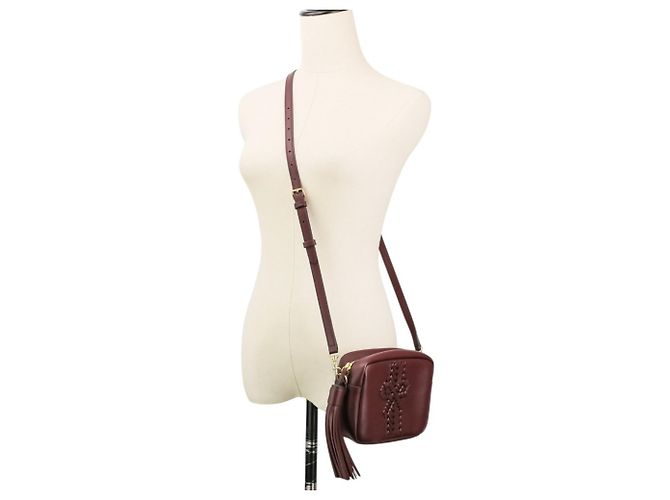 Anya Hindmarch The Neeson Tassel Shoulder Bag Bordò - vista 11