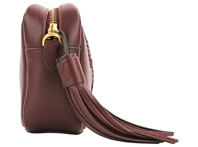 Anya Hindmarch The Neeson Tassel Shoulder Bag Bordò - vista 3