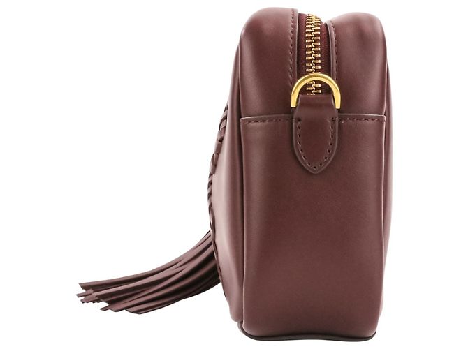 Anya Hindmarch The Neeson Tassel Shoulder Bag Bordò - vista 4