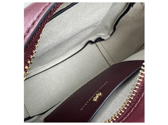 Anya Hindmarch The Neeson Tassel Shoulder Bag Bordò - vista 8