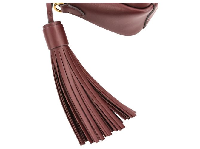 Anya Hindmarch The Neeson Tassel Shoulder Bag Bordò - vista 9