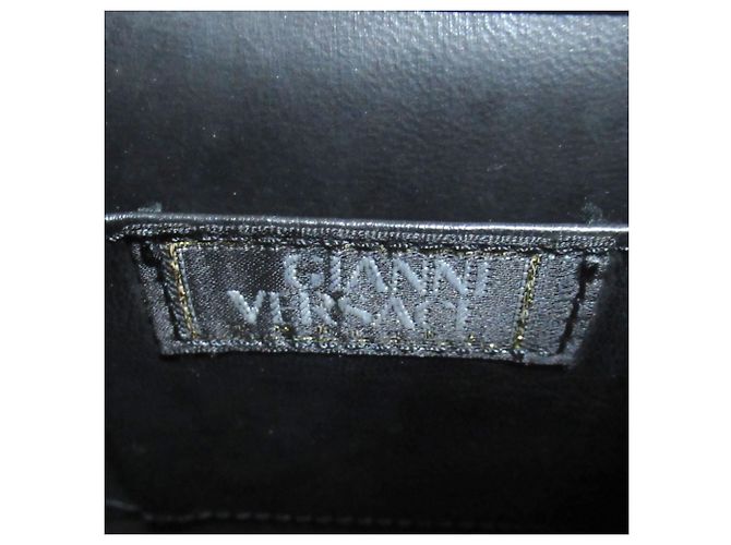 Medusa Versace Vintage Handtasche mit oberem Griff Schwarz - Ansicht 10