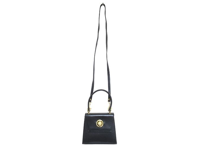 Medusa Versace Vintage Handtasche mit oberem Griff Schwarz - Ansicht 3