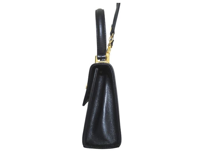 Medusa Versace Vintage Handtasche mit oberem Griff Schwarz - Ansicht 4