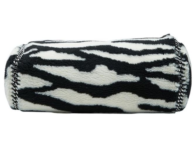 Stella Mc Cartney Borsa a tracolla con catena Falabella Zebra Stella McCartney Nero Bianco - vista 3