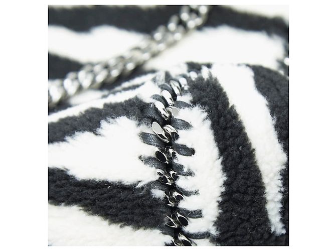Stella Mc Cartney Borsa a tracolla con catena Falabella Zebra Stella McCartney Nero Bianco - vista 4