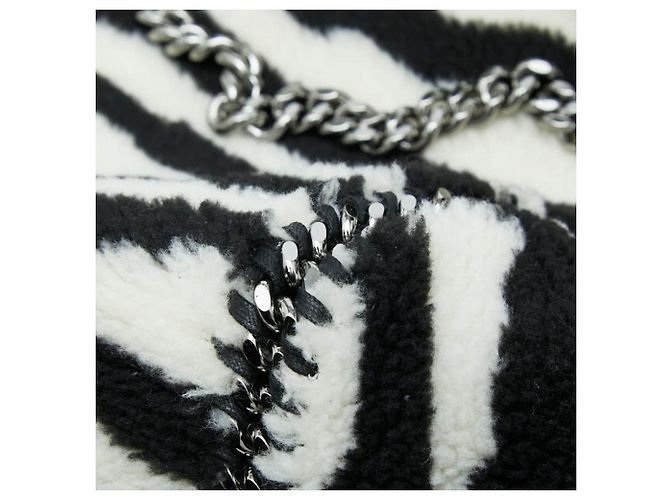 Stella Mc Cartney Borsa a tracolla con catena Falabella Zebra Stella McCartney Nero Bianco - vista 6