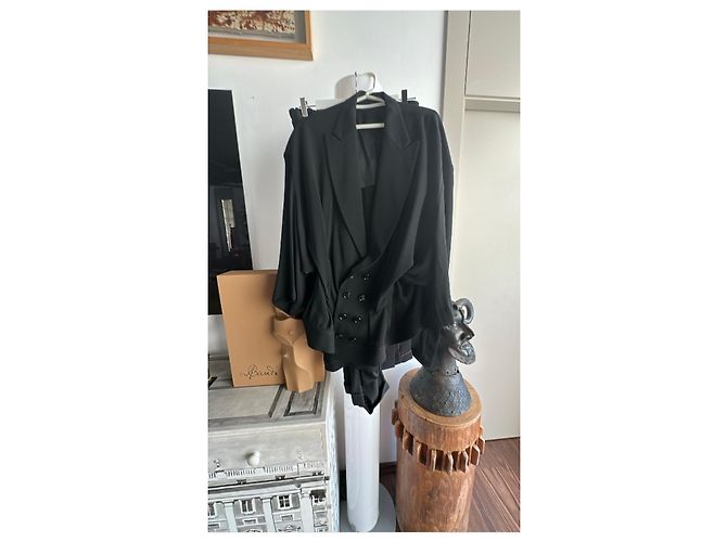 Yohji Yamamoto Completo Giacca e Pantaloni Nero - vista 2
