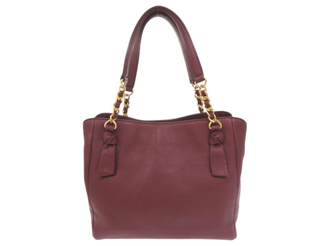 Borsa a mano e a tracolla 2-way in pelle Bordeaux Tory Burch Bordò - vista 3