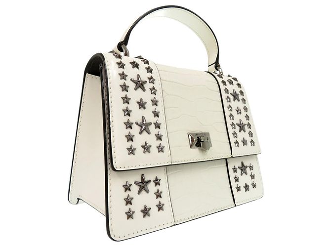 Borsa Pixie con manico superiore e borchie a stella Jimmy Choo Bianco - vista 4