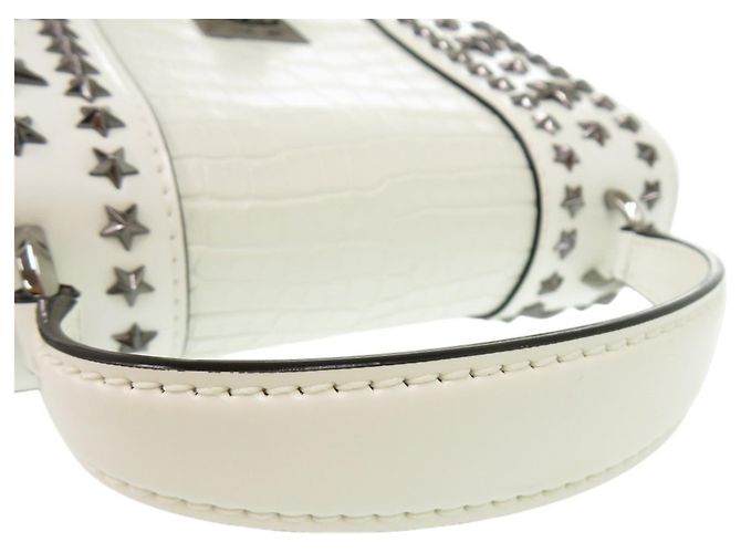 Borsa Pixie con manico superiore e borchie a stella Jimmy Choo Bianco - vista 5