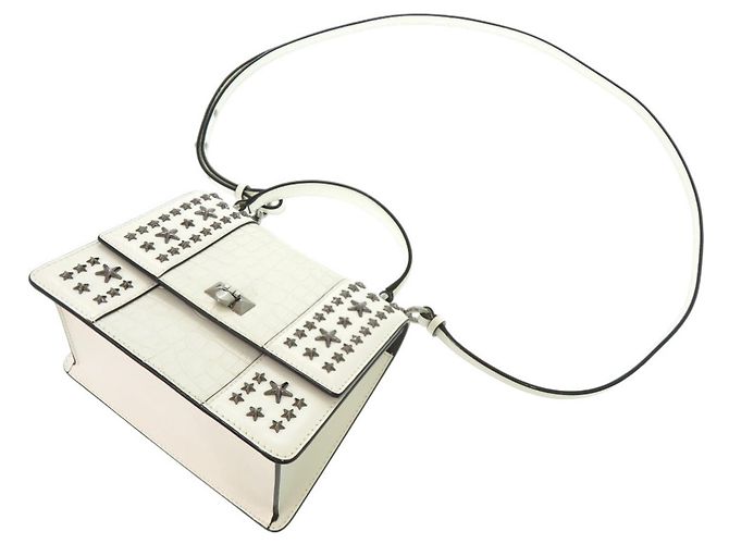 Borsa Pixie con manico superiore e borchie a stella Jimmy Choo Bianco - vista 6