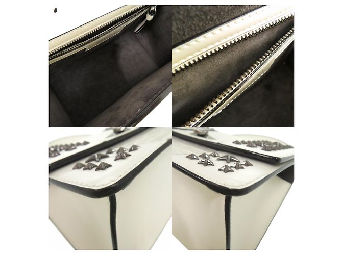 Borsa Pixie con manico superiore e borchie a stella Jimmy Choo Bianco - vista 7