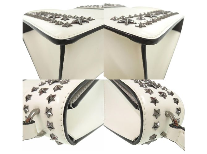 Borsa Pixie con manico superiore e borchie a stella Jimmy Choo Bianco - vista 8