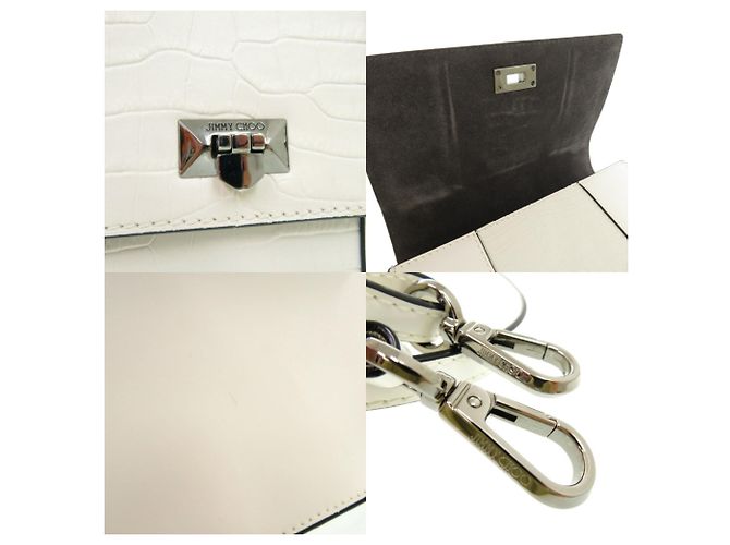 Borsa Pixie con manico superiore e borchie a stella Jimmy Choo Bianco - vista 9