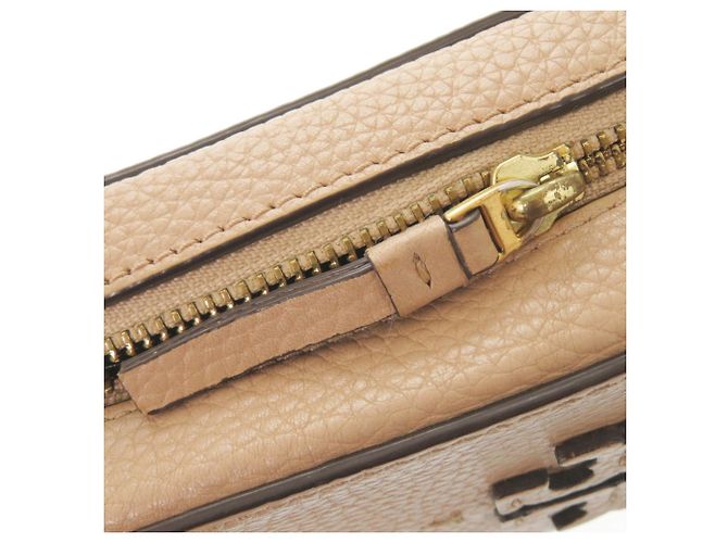Borsa a tracolla in pelle Tory Burch McGraw Beige - vista 7