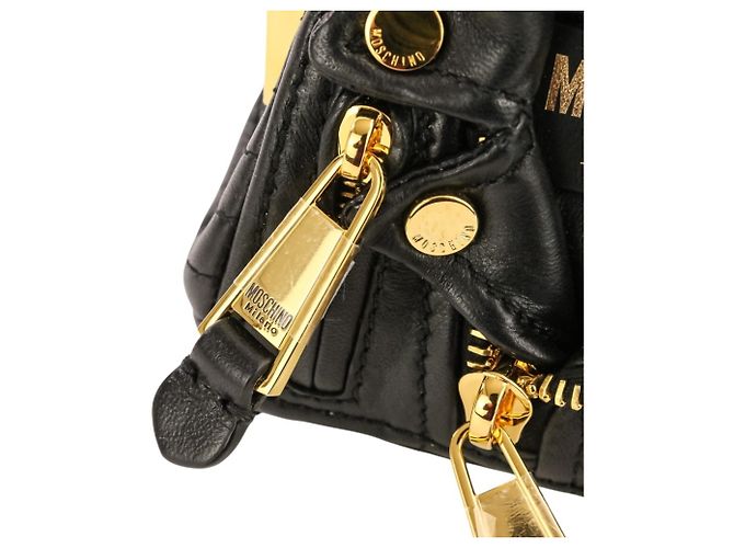 Mini Bolso de Hombro Moschino Rider's Chain Pouch Negro - vista 11
