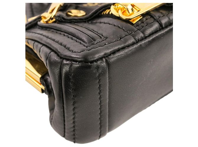 Mini Bolso de Hombro Moschino Rider's Chain Pouch Negro - vista 16