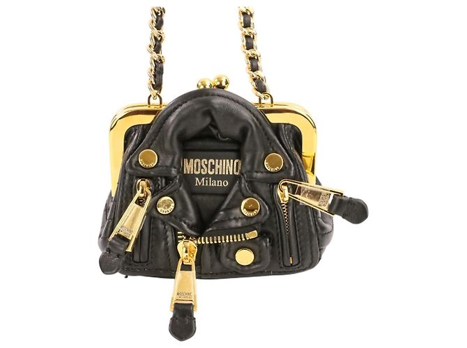 Mini Bolso de Hombro Moschino Rider's Chain Pouch Negro - vista 2