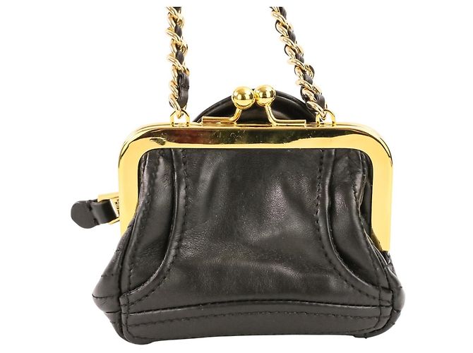 Mini Bolso de Hombro Moschino Rider's Chain Pouch Negro - vista 3