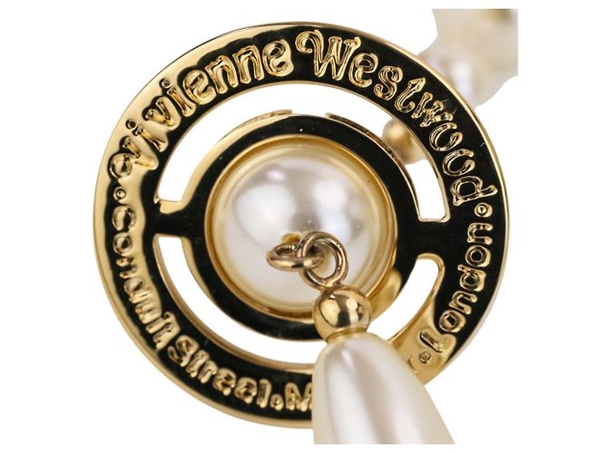 Collana Vivienne Westwood Gold Orb Broken Pearl D'oro - vista 10