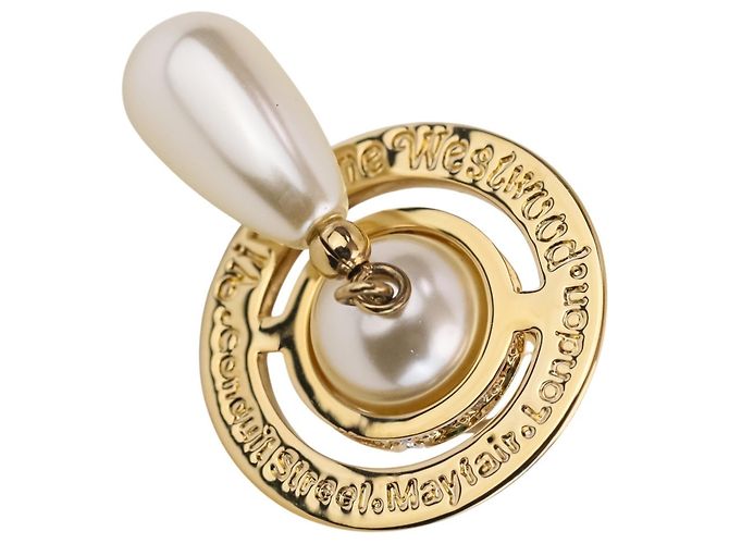 Collana Vivienne Westwood Gold Orb Broken Pearl D'oro - vista 11