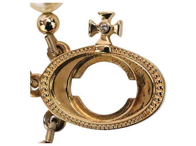 Collana Vivienne Westwood Gold Orb Broken Pearl D'oro - vista 12