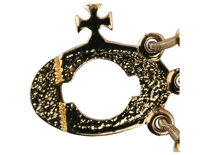 Collana Vivienne Westwood Gold Orb Broken Pearl D'oro - vista 13
