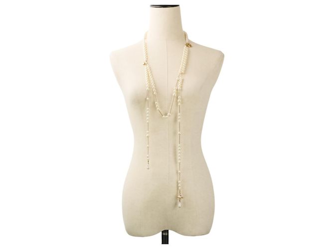 Collana Vivienne Westwood Gold Orb Broken Pearl D'oro - vista 4