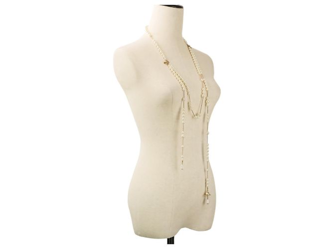 Collana Vivienne Westwood Gold Orb Broken Pearl D'oro - vista 5