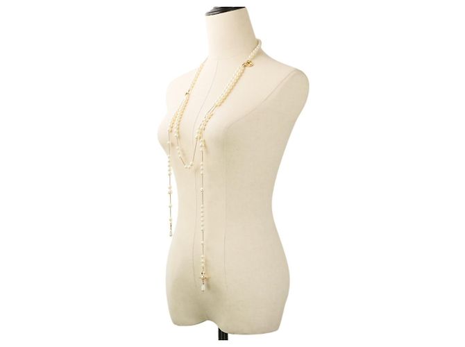 Collana Vivienne Westwood Gold Orb Broken Pearl D'oro - vista 6