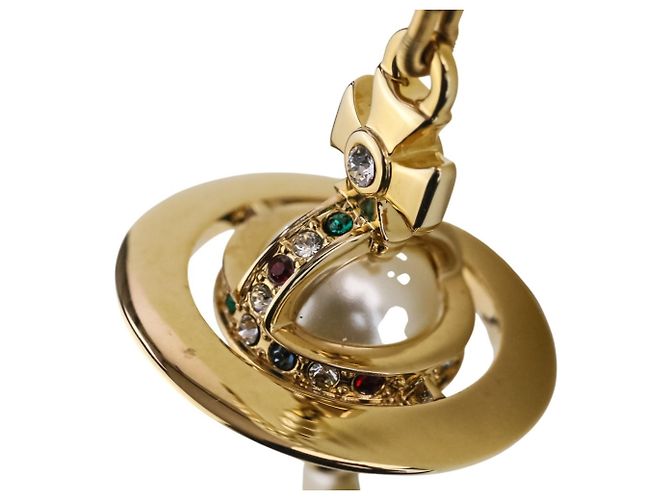 Collana Vivienne Westwood Gold Orb Broken Pearl D'oro - vista 9