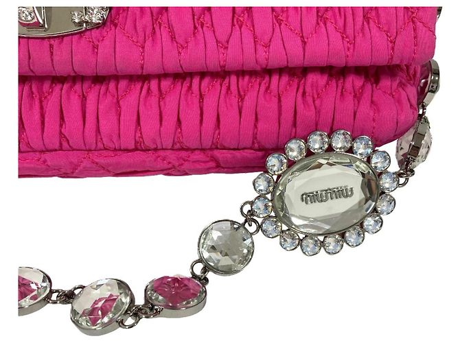 Borsa a spalla Miu Miu Matelassé Rosa - vista 10