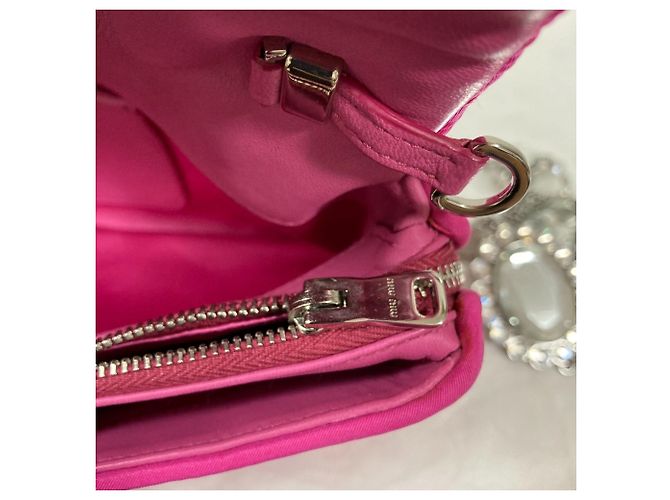 Borsa a spalla Miu Miu Matelassé Rosa - vista 8