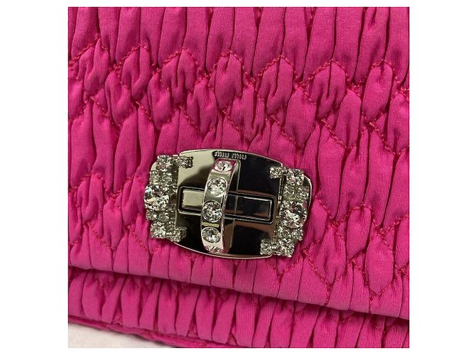 Borsa a spalla Miu Miu Matelassé Rosa - vista 9