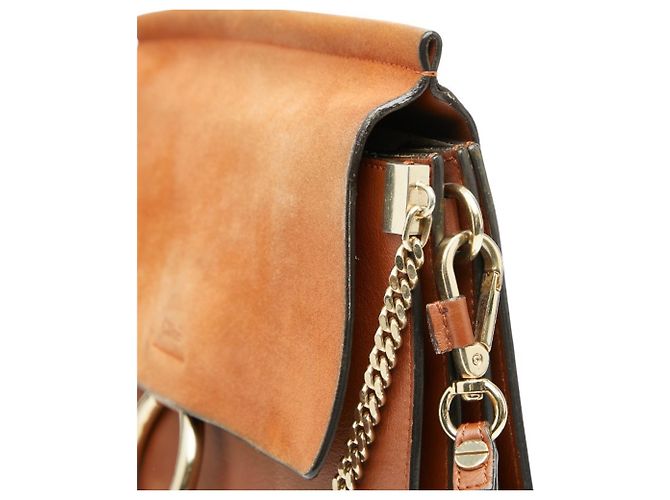 Chloé Faye Medium Crossbody Shoulder Bag Braun - Ansicht 7