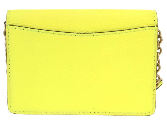 Borsa a tracolla Burberry in pelle giallo neon - vista 3