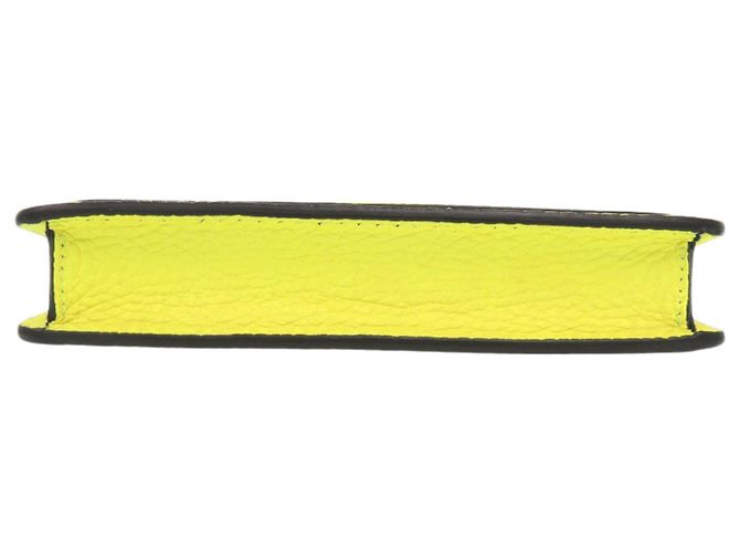 Borsa a tracolla Burberry in pelle giallo neon - vista 4