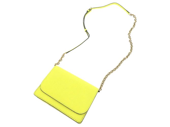 Borsa a tracolla Burberry in pelle giallo neon - vista 6