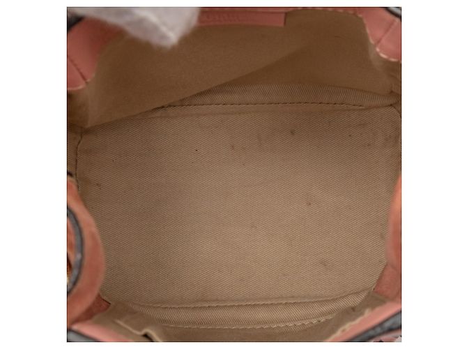 Chloé Chloe Faye Zaino/Borsa 2-Way in pelle scamosciata rosa - vista 4