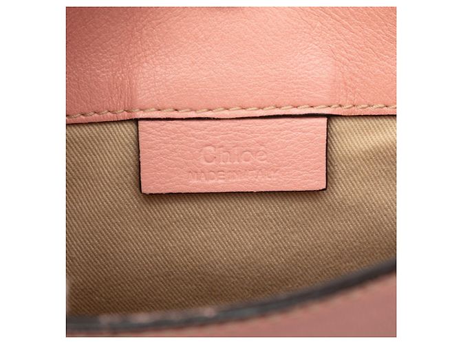Chloé Chloe Faye Zaino/Borsa 2-Way in pelle scamosciata rosa - vista 5