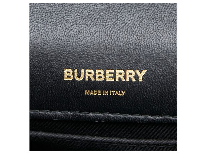 Borsa a tracolla matelassé con catena Burberry TB Laura Nero - vista 13