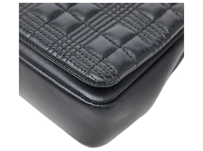 Borsa a tracolla matelassé con catena Burberry TB Laura Nero - vista 4