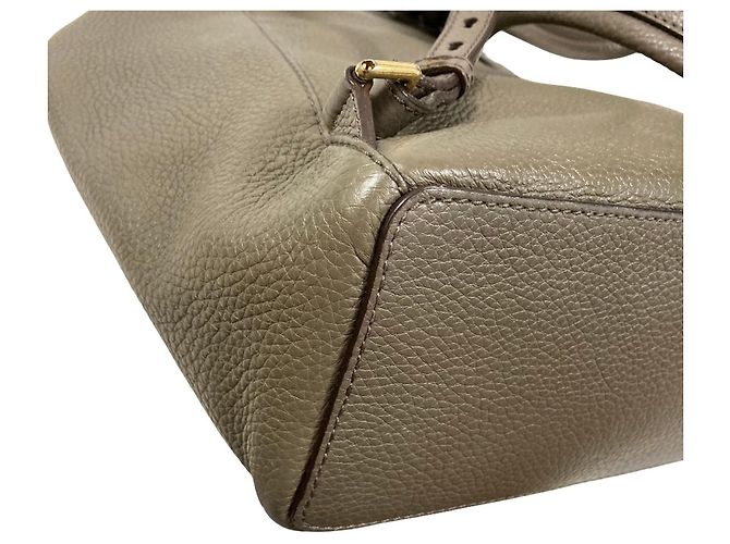Sac à dos en cuir BALLY Bahira Turnlock Gris - vue 10