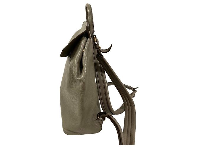 Sac à dos en cuir BALLY Bahira Turnlock Gris - vue 4