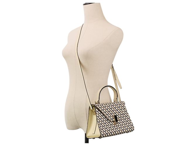 Valextra Iside Mini Borsa a tracolla/Borsa a mano 2-Way Bianco Multicolore - vista 13