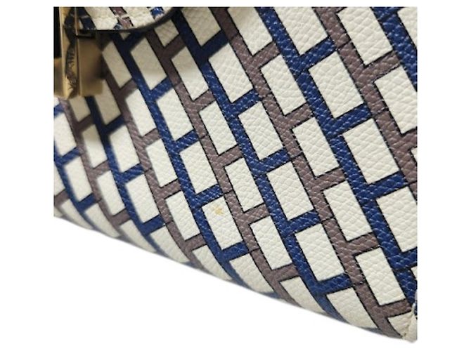 Valextra Iside Mini Borsa a tracolla/Borsa a mano 2-Way Bianco Multicolore - vista 21